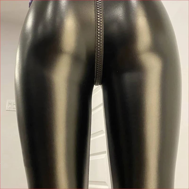 lusailstore- Matte Leather Trousers