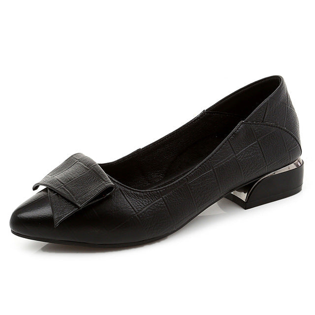 lusailstore - leather pointed toe flats womens
