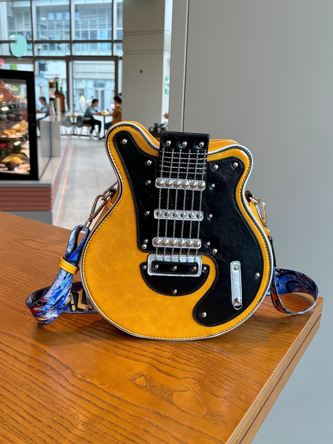 lusailstore - Guitar Shaped Crossbody Shoulder Bag