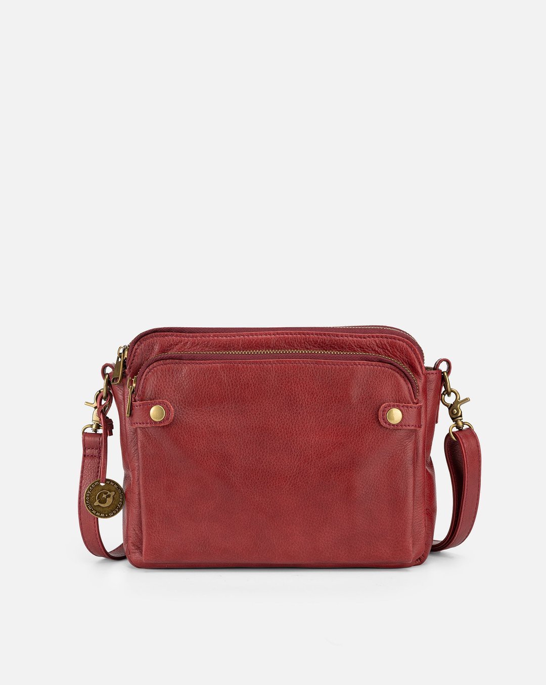 lusailstore - Three-Layer Leather Crossbody Shoulder