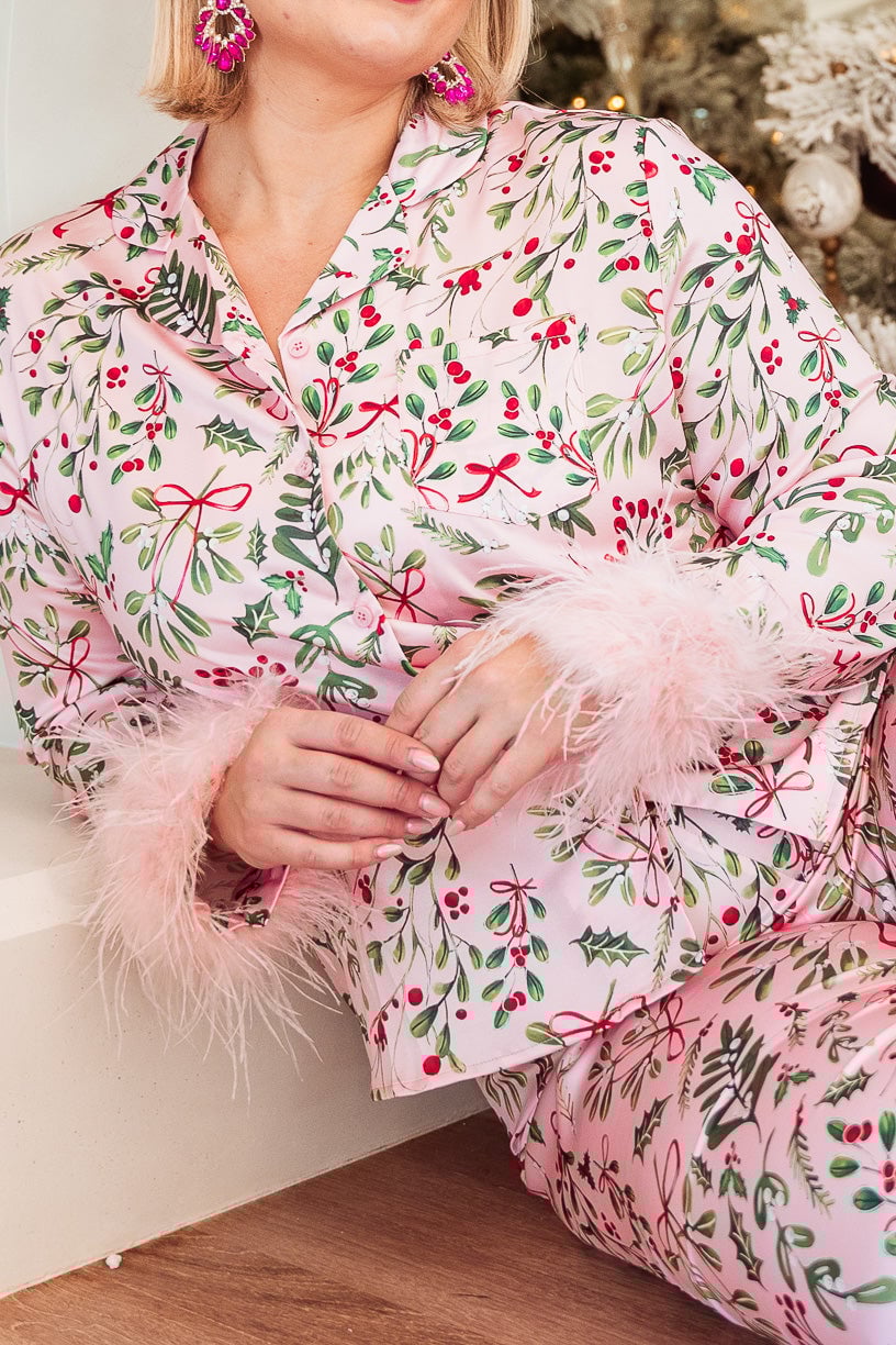 lusailstore - Bianca Pink Christmas Pajama Set