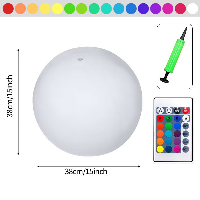 lusailstore - led light 16 colors glowing beach balls