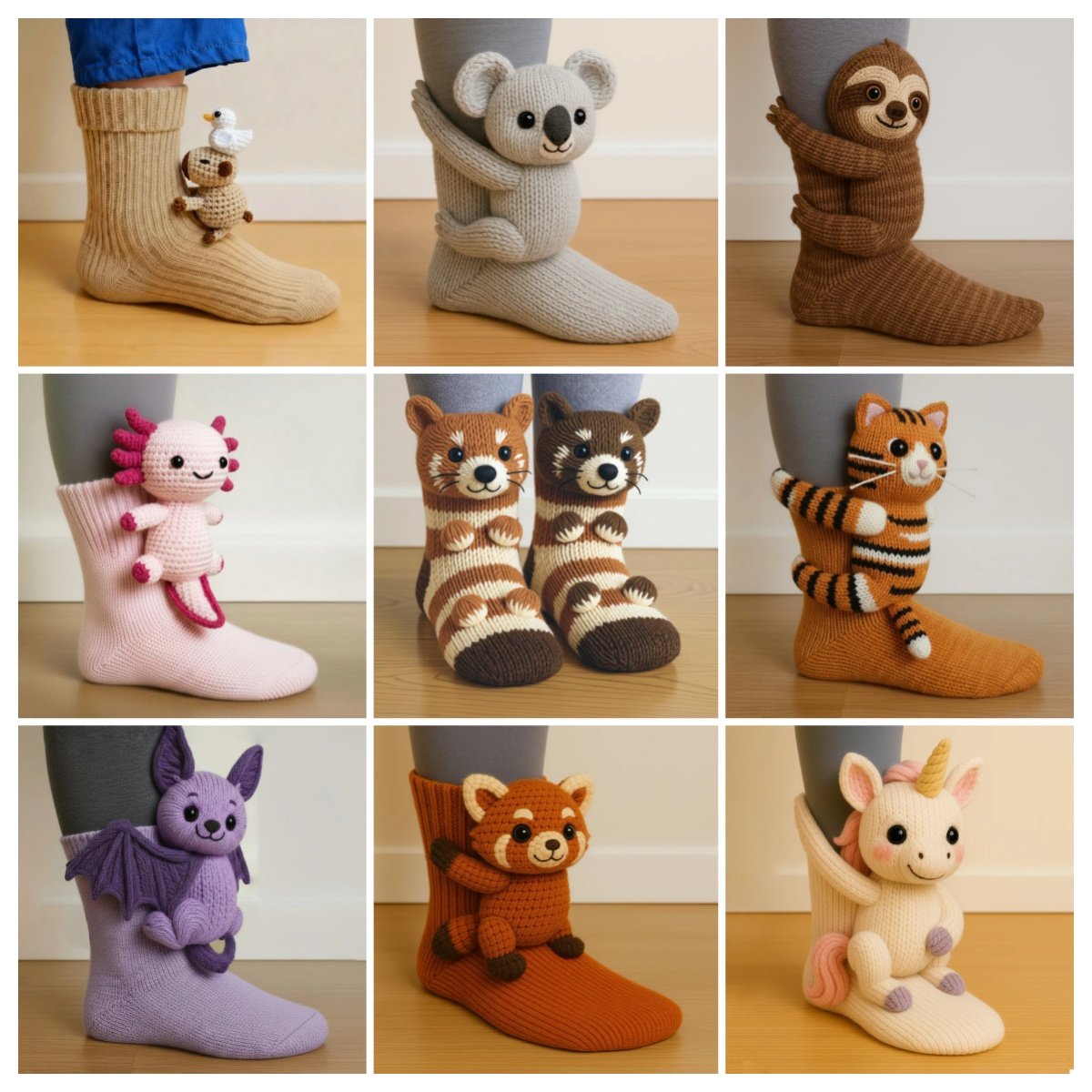 lusailstore - 3D Funny Animal Hug Socks