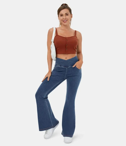 lusailstore - high waist flare jeans