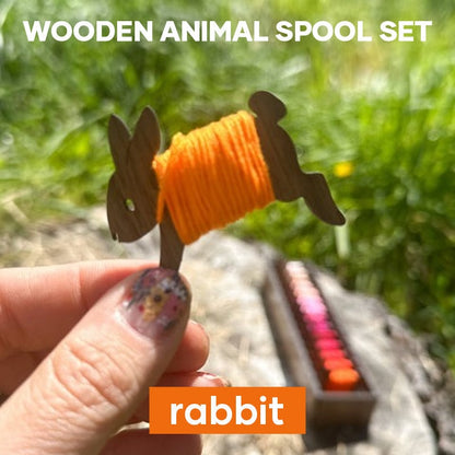 lusailstore - Wooden Animal Bobbin Set