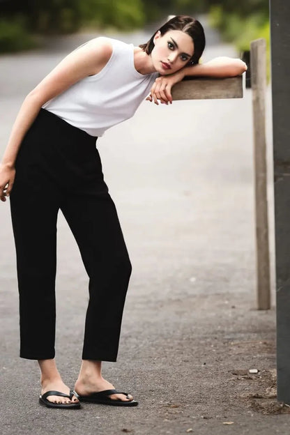 lusailstore - Tailored Pleat High Waist Pants