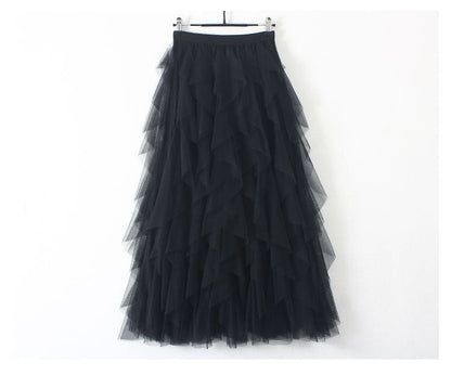 lusailstore- Boho High Waist Ruffles Beach Skirts