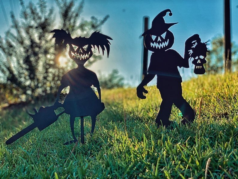 lusailstore- Halloween Yard Decor Metal  Art