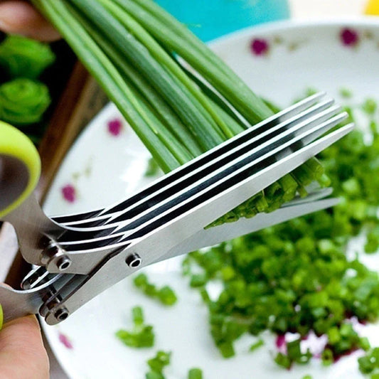 lusailstore- 5 Blade Kitchen Salad Scissors