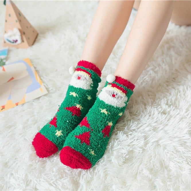 lusailstore - Cute Christmas Style Thick Warm Socks