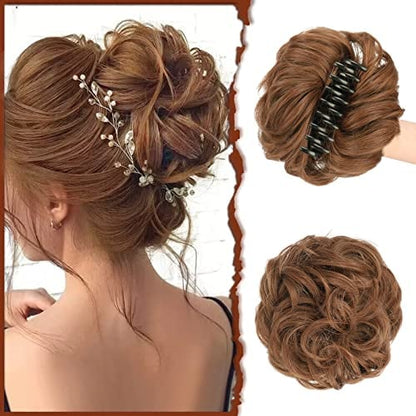 lusailstore-Claw Clip Messy Bun Hair Piece