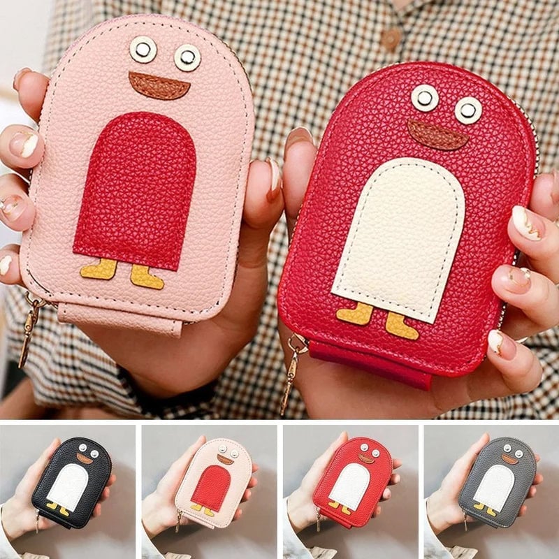 lusailstore - Cute Penguins PU Credit Card Coin Wallet