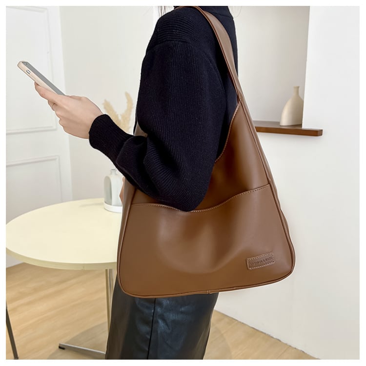 lusailstore - Simple PU leather tote bag