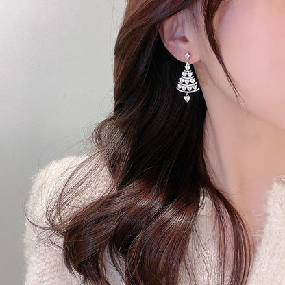 lusailstore - Shiny Christmas Tree Earrings