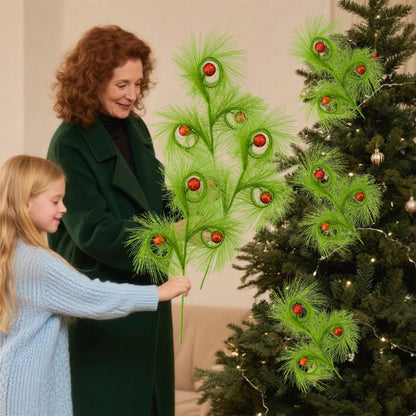 lusailstore - christmas reed grass elf ball simulation green plants