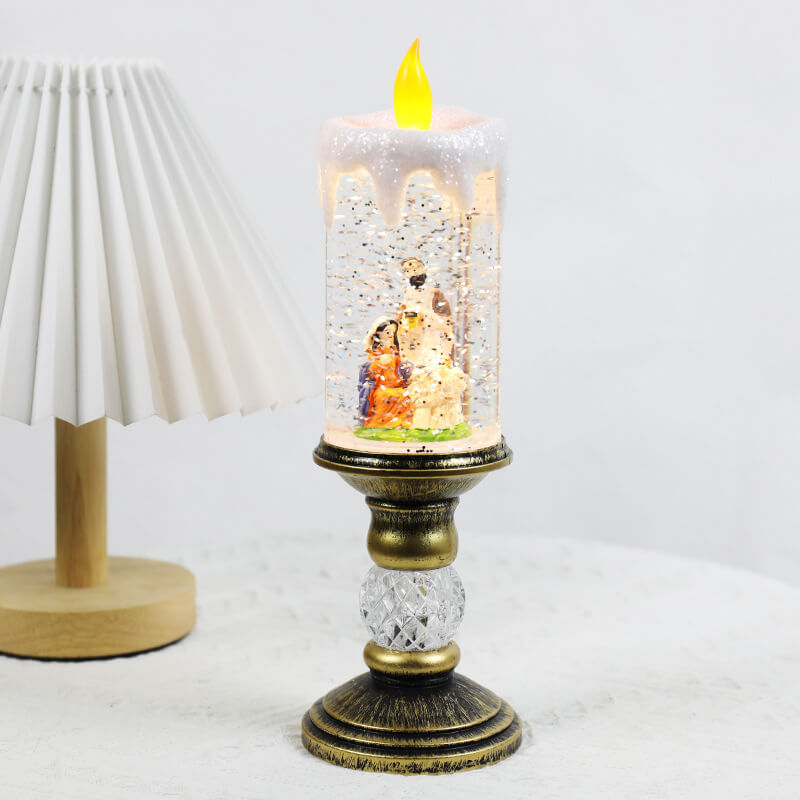 lusailstore - Christmas crystal candle night light