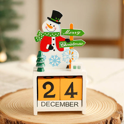 lusailstore - christmas wooden perpetual calendar decorations