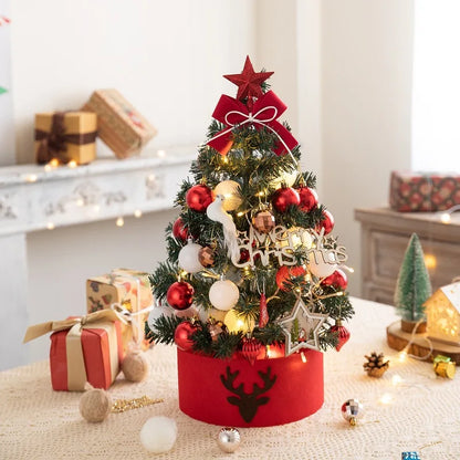 lusailstore - mini desktop christmas tree with lights