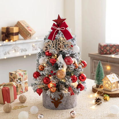 lusailstore - mini desktop christmas tree with lights