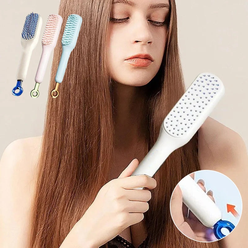 lusailstore - Self-Cleaning Anti-Static Massage Comb