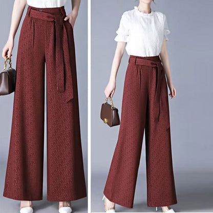 lusailstore-Fashionable Draping Wide Leg Pants