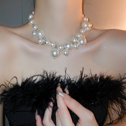 lusailstore - Magnetic heart-shaped pearl pendant necklace