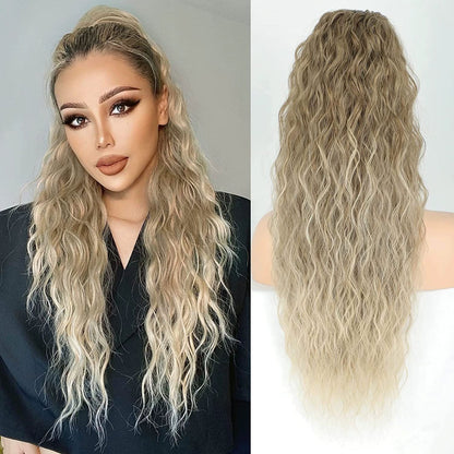 lusailstore - Women's ponytail long curly hair bundle