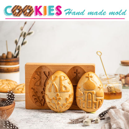 Cross-Border Cookie Mold Cutter Beech Cookie Shortbread Wooden Cookie Mold Biscuit Mold Flower