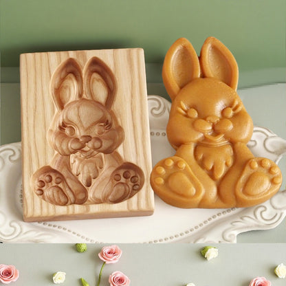 Cross-Border Cookie Mold Cutter Beech Cookie Shortbread Wooden Cookie Mold Biscuit Mold Flower
