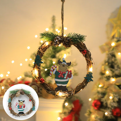 lusailstore - Santa Claus snowman window hanging lights