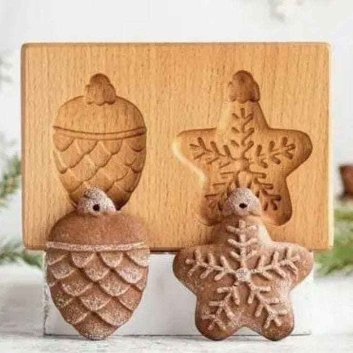 Cross-Border Cookie Mold Cutter Beech Cookie Shortbread Wooden Cookie Mold Biscuit Mold Flower