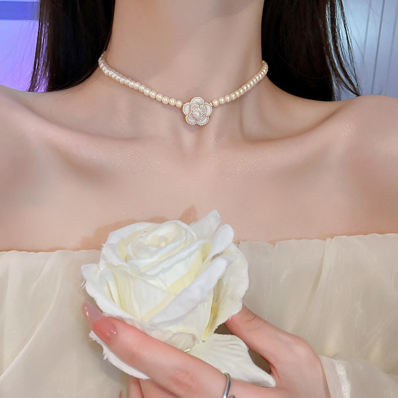 lusailstore - Magnetic heart-shaped pearl pendant necklace