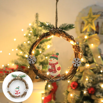 lusailstore - Santa Claus snowman window hanging lights