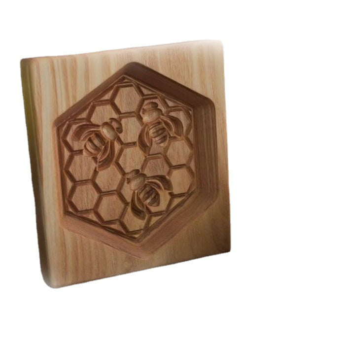Cross-Border Cookie Mold Cutter Beech Cookie Shortbread Wooden Cookie Mold Biscuit Mold Flower
