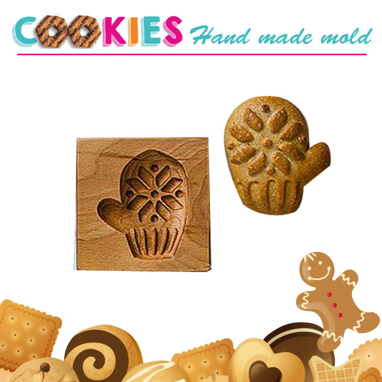 Cross-Border Cookie Mold Cutter Beech Cookie Shortbread Wooden Cookie Mold Biscuit Mold Flower