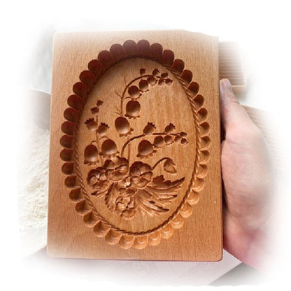 Cross-Border Cookie Mold Cutter Beech Cookie Shortbread Wooden Cookie Mold Biscuit Mold Flower