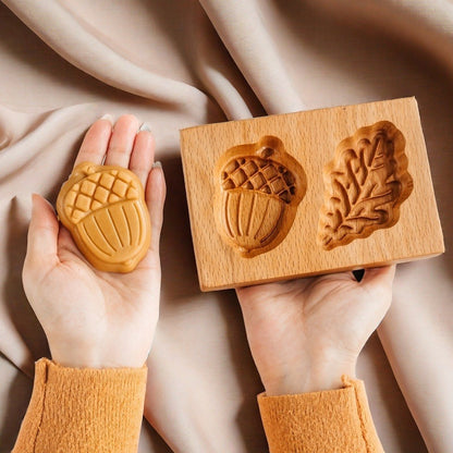 Cross-Border Cookie Mold Cutter Beech Cookie Shortbread Wooden Cookie Mold Biscuit Mold Flower
