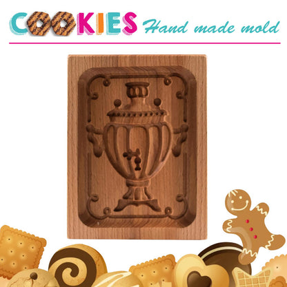 Cross-Border Cookie Mold Cutter Beech Cookie Shortbread Wooden Cookie Mold Biscuit Mold Flower