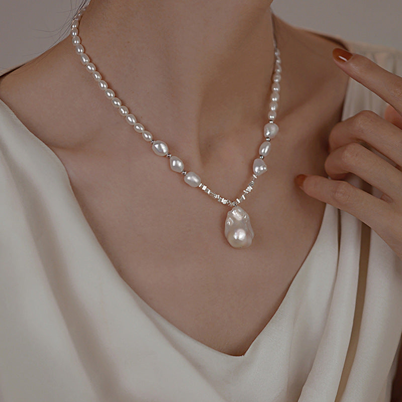 lusailstore - Magnetic heart-shaped pearl pendant necklace