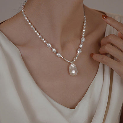 lusailstore - Magnetic heart-shaped pearl pendant necklace