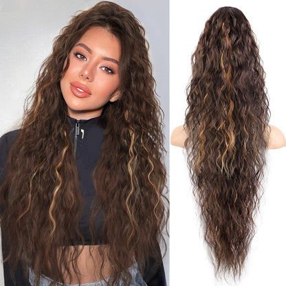 lusailstore - Women's ponytail long curly hair bundle