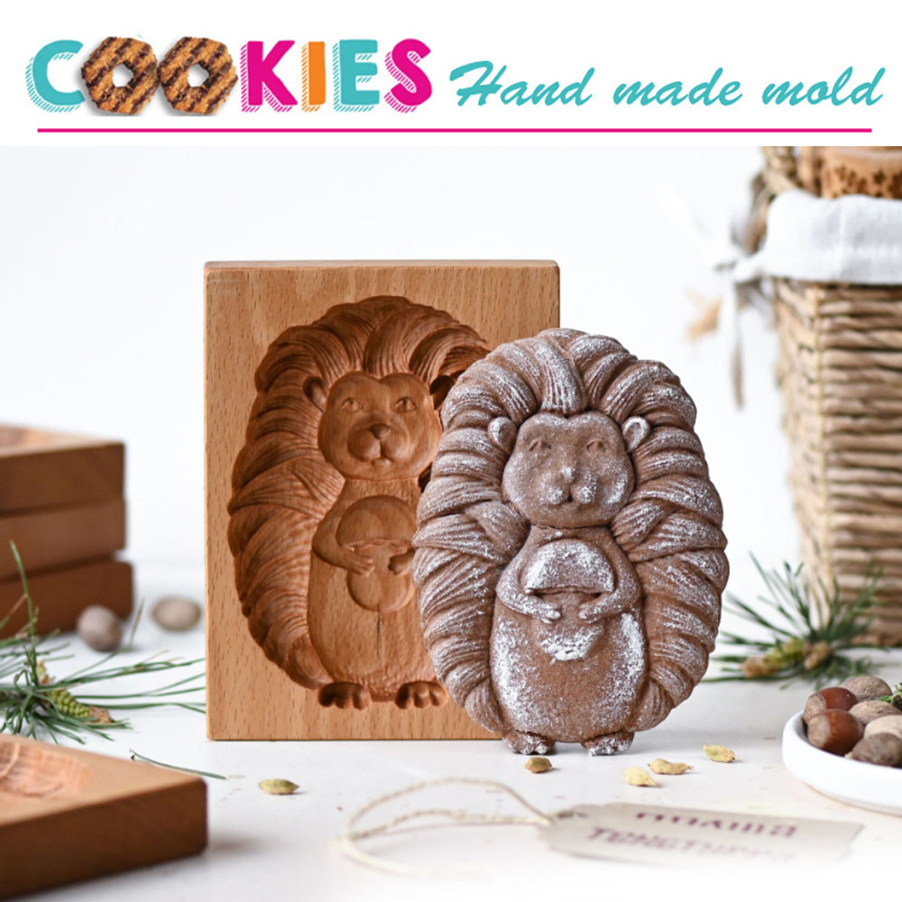 Cross-Border Cookie Mold Cutter Beech Cookie Shortbread Wooden Cookie Mold Biscuit Mold Flower