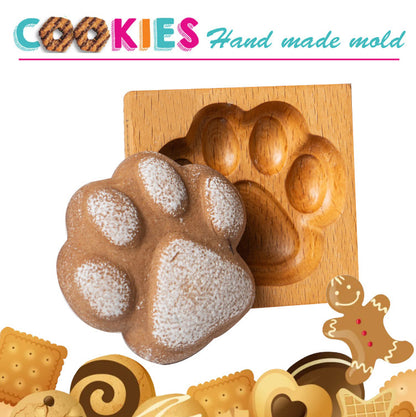 Cross-Border Cookie Mold Cutter Beech Cookie Shortbread Wooden Cookie Mold Biscuit Mold Flower