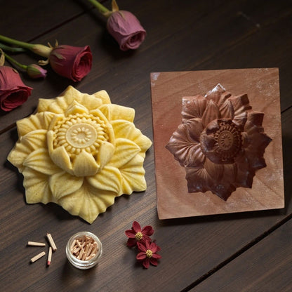 Cross-Border Cookie Mold Cutter Beech Cookie Shortbread Wooden Cookie Mold Biscuit Mold Flower