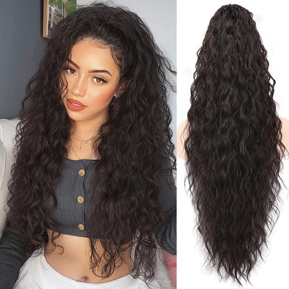 lusailstore - Women's ponytail long curly hair bundle