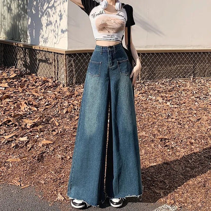 lusailstore-Wide Leg Jeans For Women