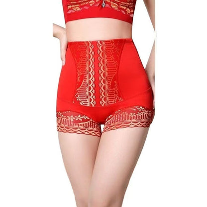 lusailstore - Women's Lace High-Waisted Slimming Panties