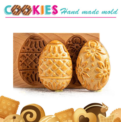 Cross-Border Cookie Mold Cutter Beech Cookie Shortbread Wooden Cookie Mold Biscuit Mold Flower