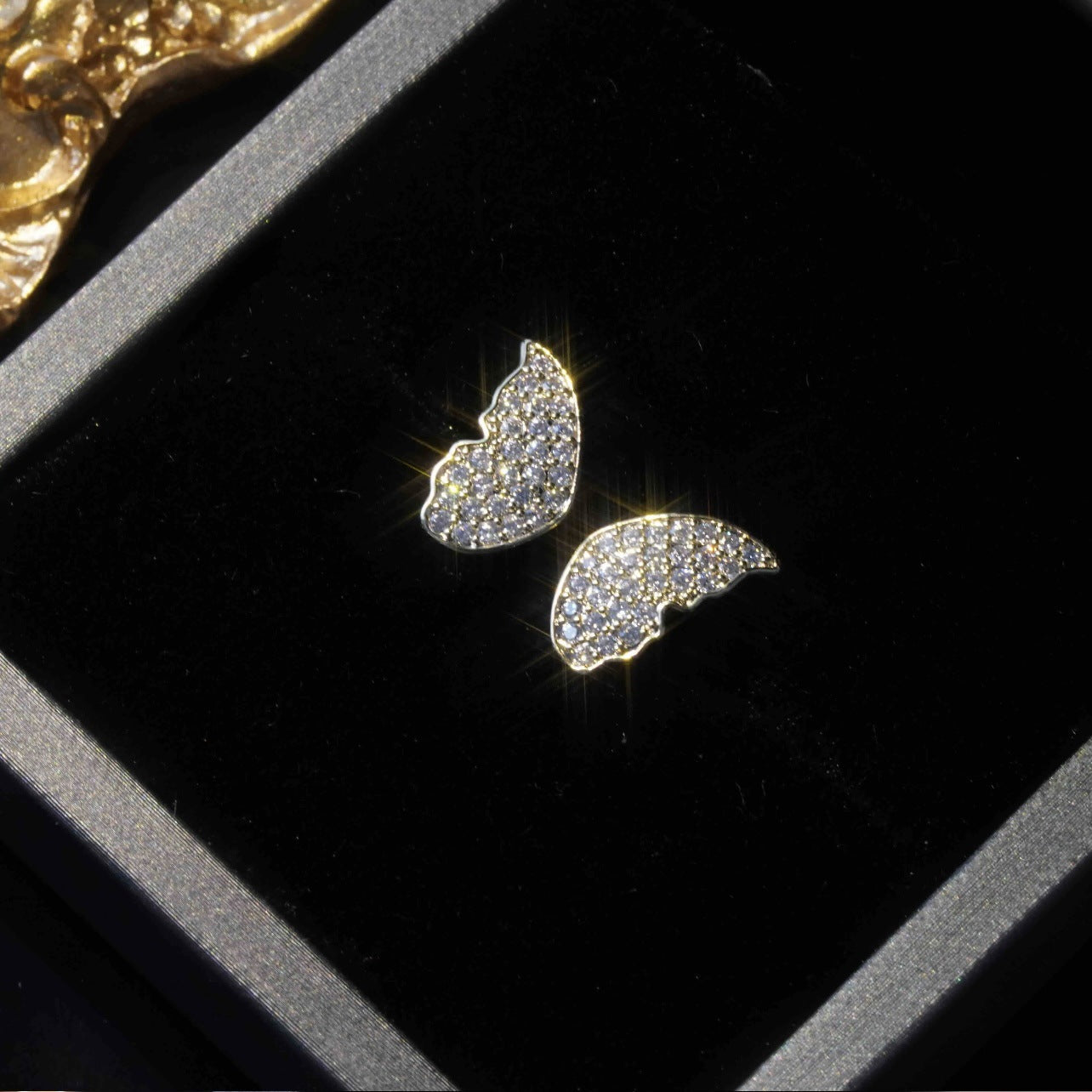 lusailstore - Double layer detachable butterfly earrings