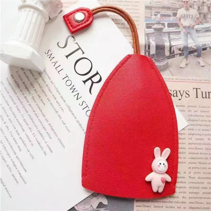 PU Leather Creative Pull Out Cute Large Capacity Car Key Case